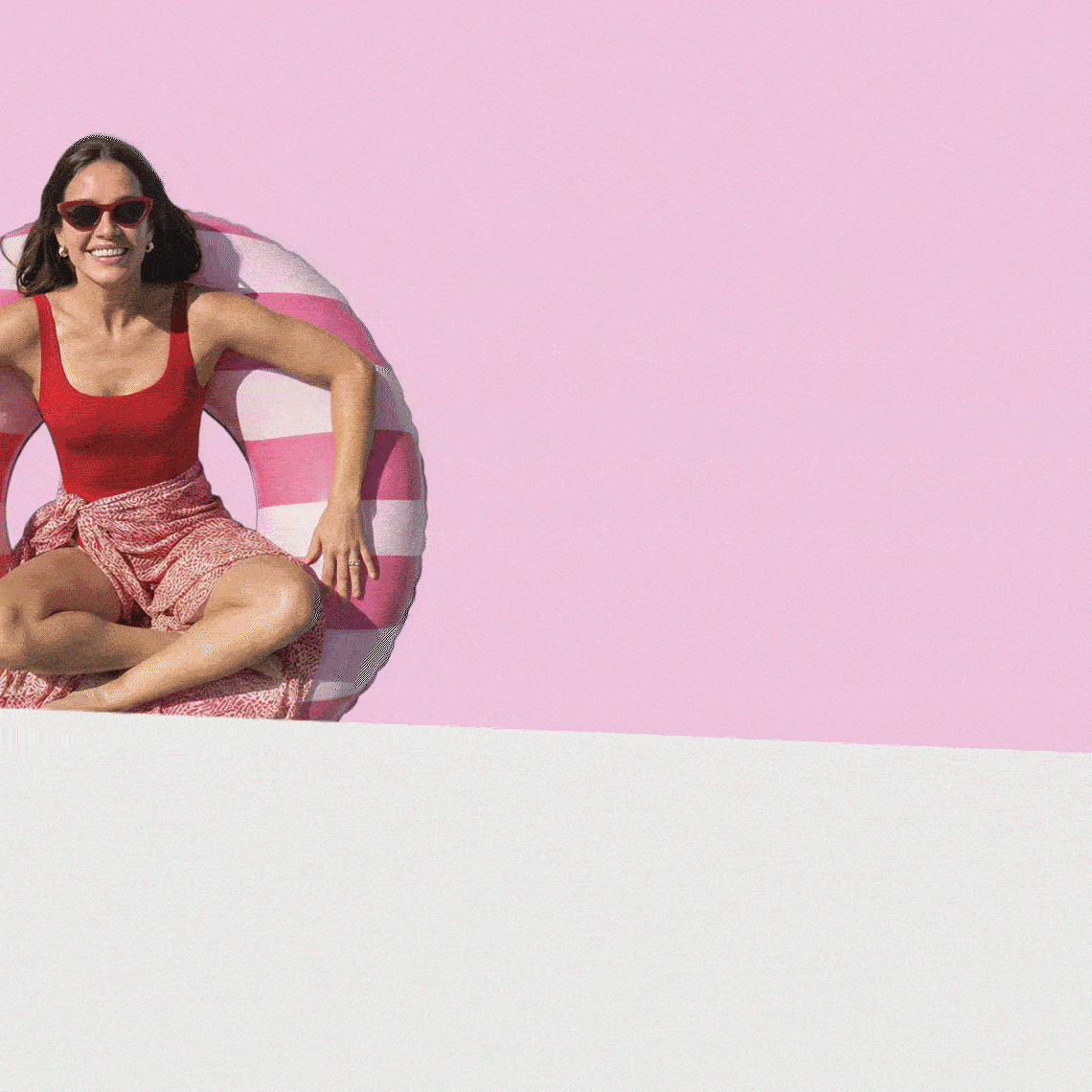girl with a float